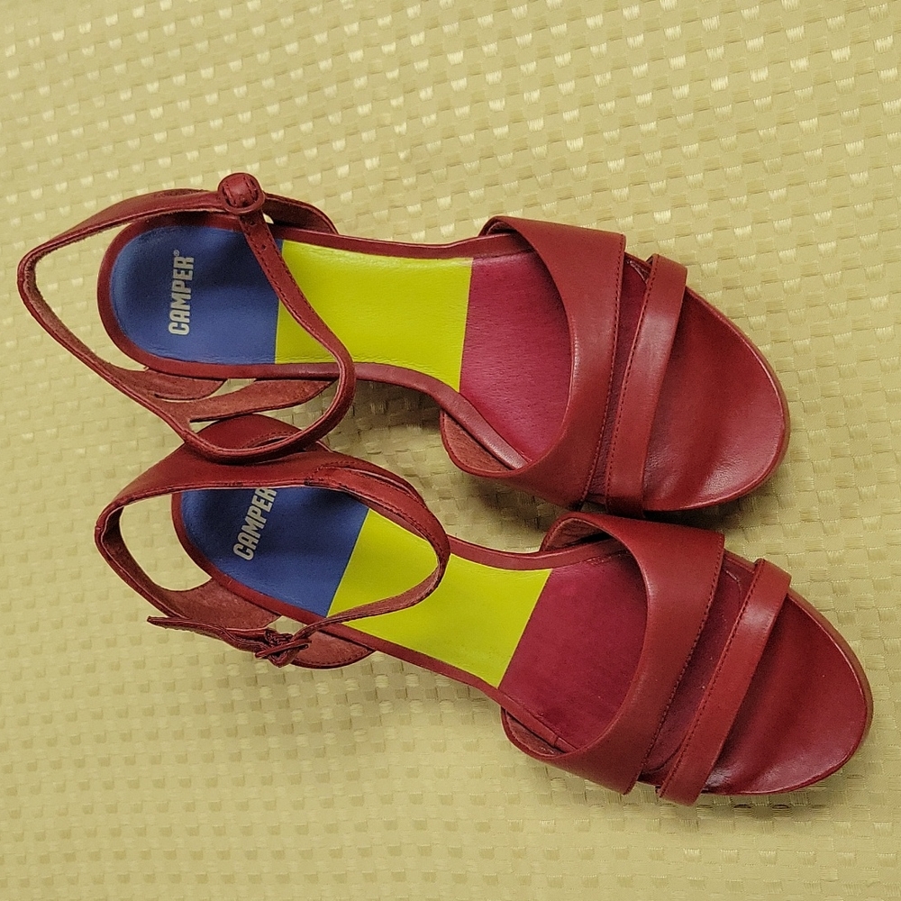 COPY - Camper Red heel sandal Size 9